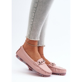 Mocassins pour femmes avec décoration S.Barski Rose 1