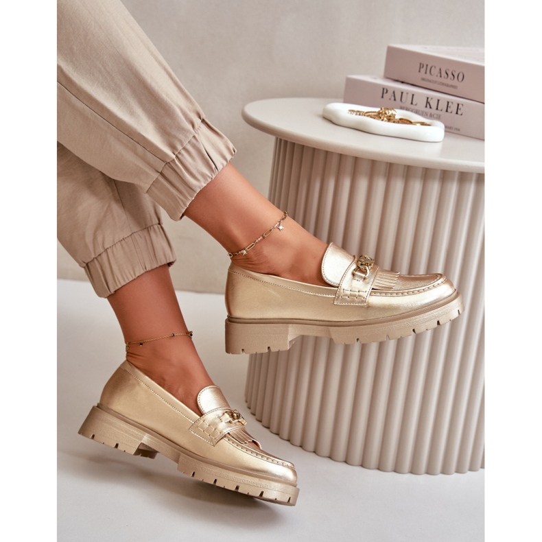 Step in style Mocassins Modèle Zanita GQ8-010 Or - Entrez avec style jaune 1