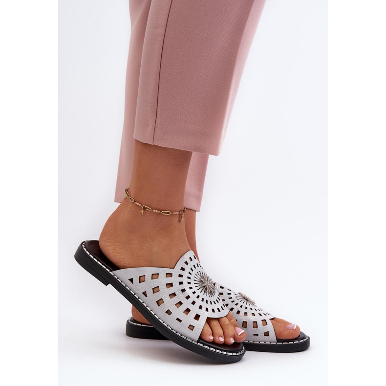 Step in style Sandale Tongs Modèle Ebirena RMR2266-4 Argent - Entrez avec style gris 1