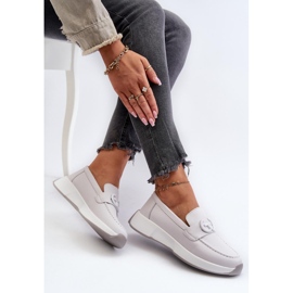Step in style Mocassins Modèle S.Barski LR490 Gris Clair - Entrez avec style 1