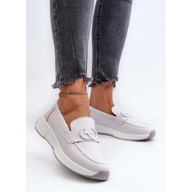 Step in style Mocassins Modèle S.Barski LR490 Gris Clair - Entrez avec style 2