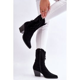 Step in style Santiags Modèle Elyse HY51-88 Noir Daim - Entrez avec style le noir 3