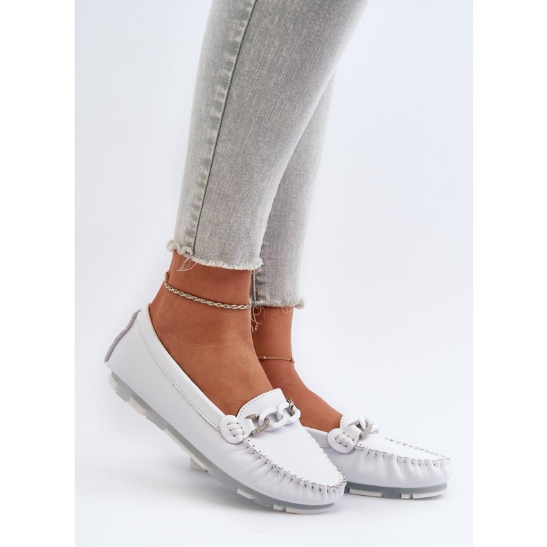 Step in style Mocassins Modèle S.Barski LR339 Blanc - Entrez avec style 1