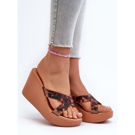 Sandale Tongs Modèle 83520 Ipanema High Fashion Slide Fem Marron - Step in style brun 1