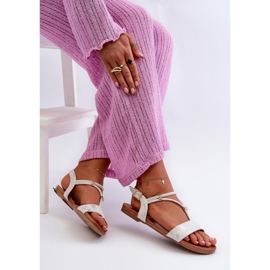 Step in style Sandales Modèle S.Barski KV27-010 Blanc/Argent - Entrez avec style 1