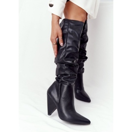 Step in style Bottes Modèle Lu Boo XW37355 Cuir Noir - Entrez avec style le noir 2