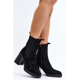 Step in style Bottines Modèle Piovere 8600 Black Suede - Entrez avec style le noir 2