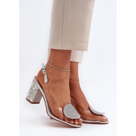 Step in style Sandales Modèle Da MR38-812 Argent - Entrez avec style gris 1