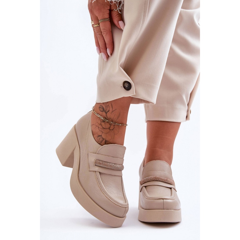 Step in style Chaussures Modèle Gelanor 20157 Cuir Beige - Entrez avec style 1