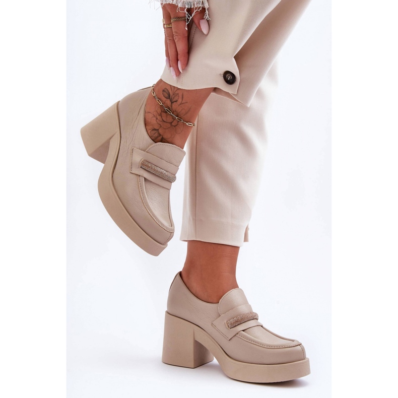 Step in style Chaussures Modèle Gelanor 20157 Cuir Beige - Entrez avec style 2