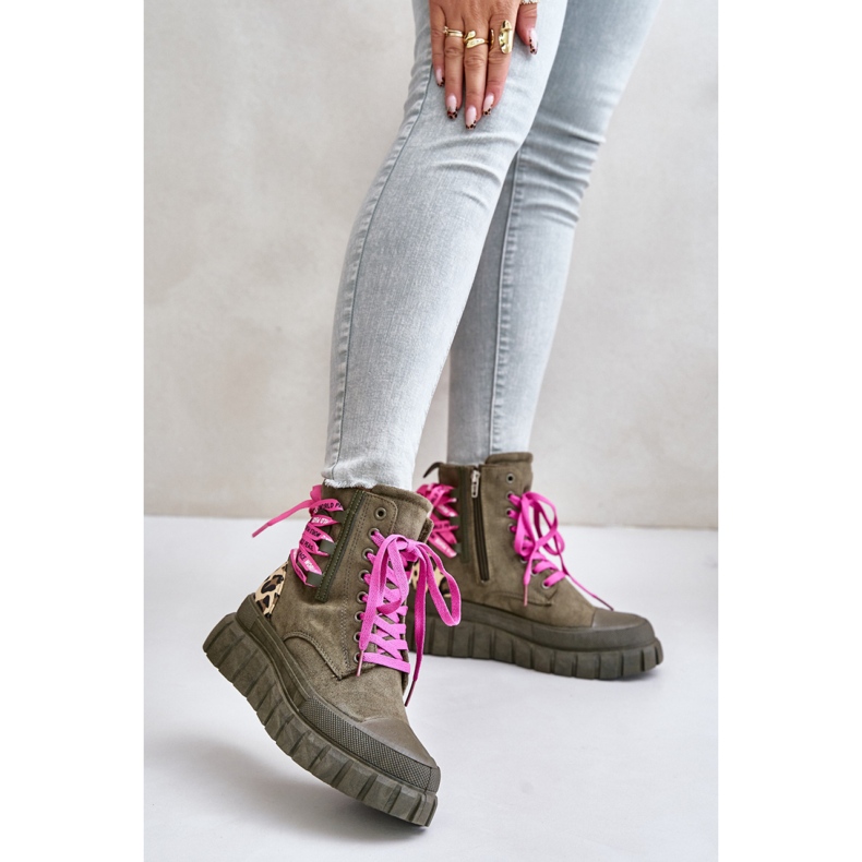 Step in style Bottes Modèle Edidda 24BT26-7378 Léopard/Vert - Entrez avec style 1