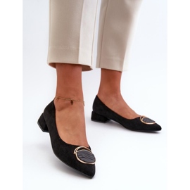Step in style Escarpins Modèle S.Barski KV27-037 Daim Noir - Entrez avec style le noir 2