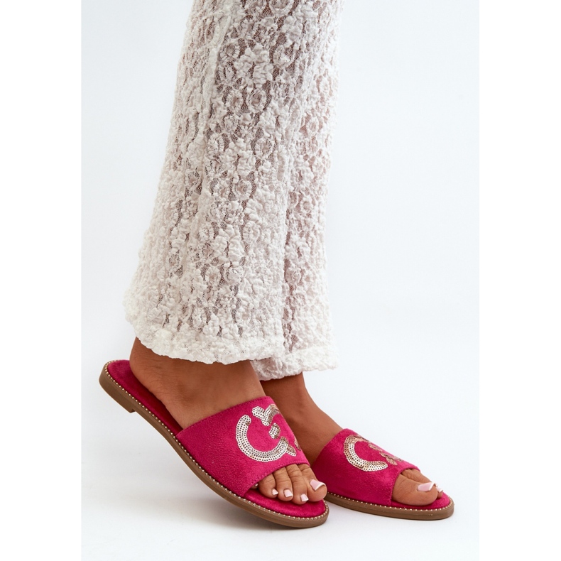 Step in style Sandale Tongs Modèle S.Barski KV27-052 Fuchsia - Entrez avec style rose 1