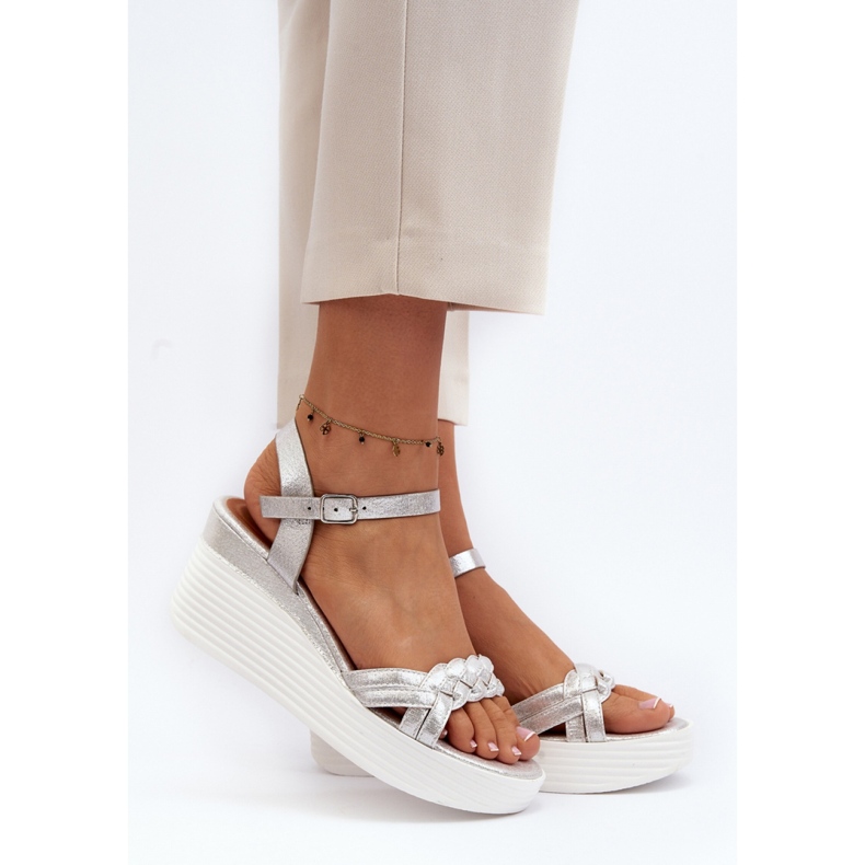 Step in style Sandales Modèle Esinna PS19 Argent - Entrez avec style gris 1