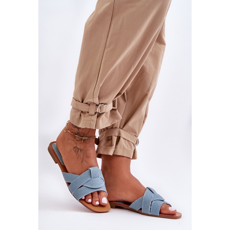 Step in style Sandale Tongs Modèle Aversa W-112 Bleu Clair - Entrez avec style 1