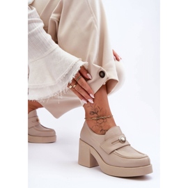Step in style Chaussures Modèle Dunadia 20148 Cuir Beige - Entrez avec style 2