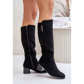 Step in style Bottes Modèle Izanae RMR2481-3 Daim Noir - Entrez avec style le noir 2