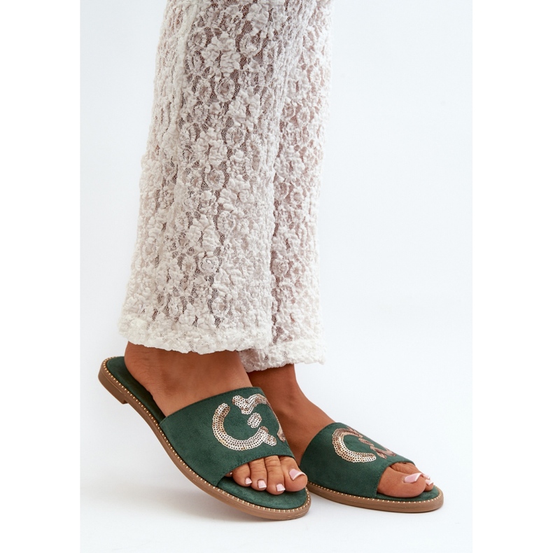 Step in style Sandale Tongs Modèle S.Barski KV27-052 Vert - Entrez avec style 1