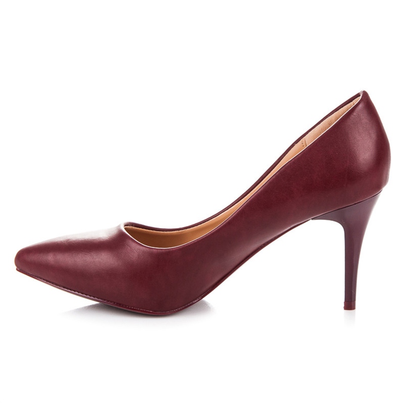 Ideal Shoes Escarpins bordeaux rouge 1 Ideal Shoes Escarpins bordeaux rouge 1