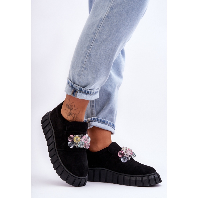 Step in style Chaussures de sport modèle Desire NB615 en daim noir - Entrez dans le style le noir 1