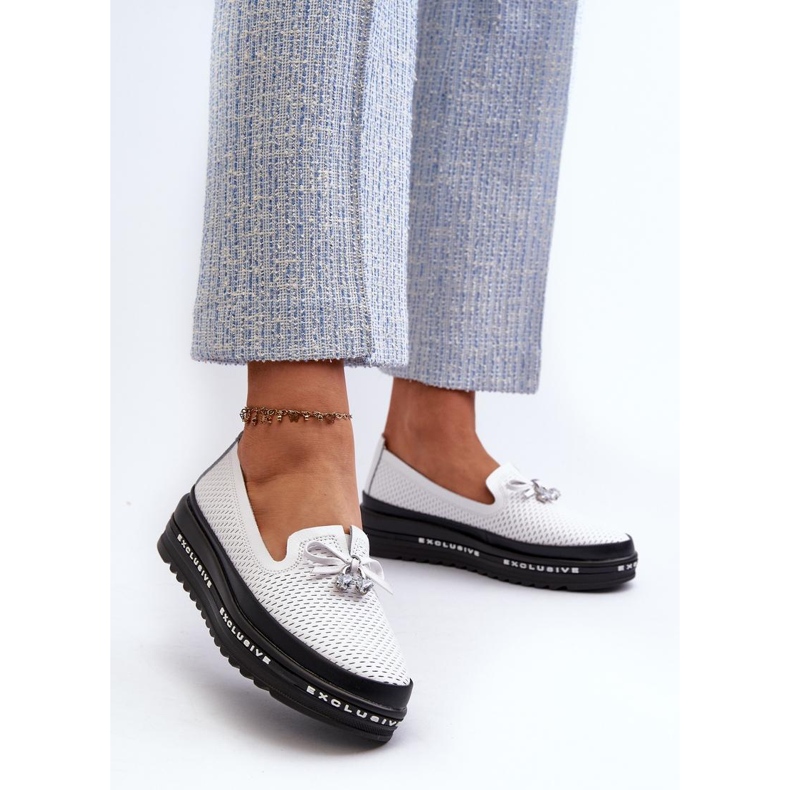 Step in style Mocassins Modèle S.Barski LR400 Blanc - Entrez avec style blanche 1