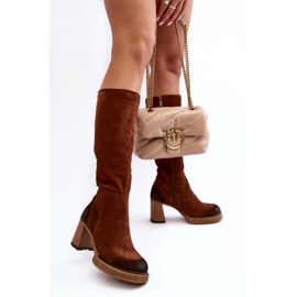 Step in style Bottes Modèle Lemar Ceraxa 70133 Daim Marron Foncé - Entrez avec style brun 1