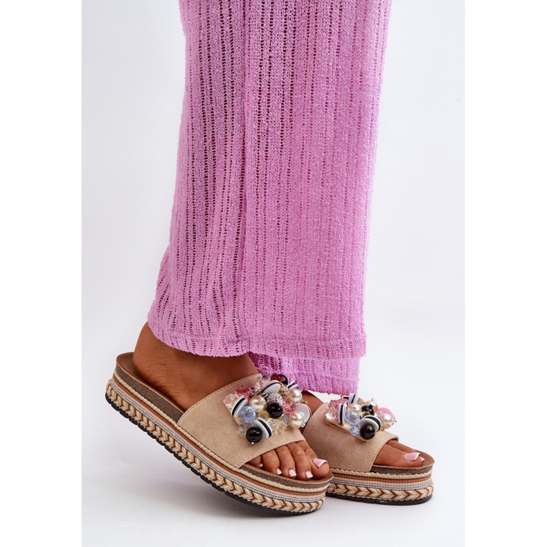 Step in style Sandale Tongs Modèle S.Barski HY077 Beige - Entrez avec style 1