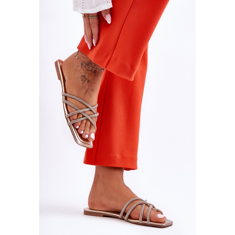 Step in style Sandale Tongs Modèle Leomi 5628-2 CLA-1 Or - Entrez avec style jaune 1