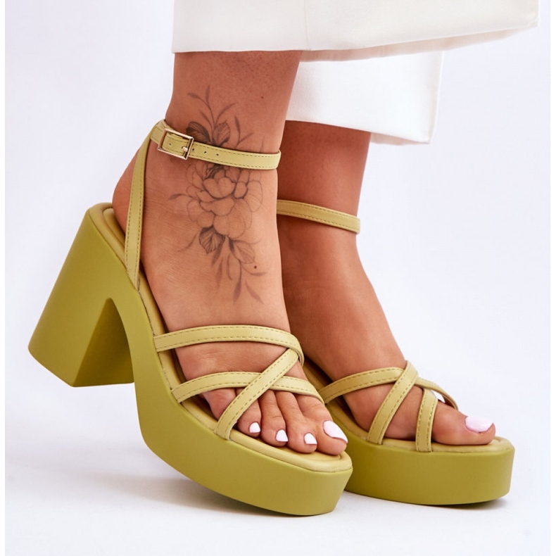 Step in style Sandales Modèle Shemira 78-130 Vert - Entrez avec style 1