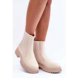 Step in style Bottines Chelsea Modèle Isminna BM67 Beige - Entrez avec style 1