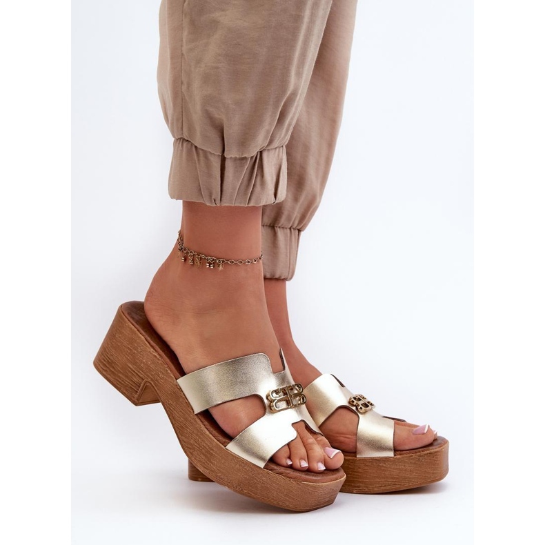 Step in style Sandale Tongs Modèle Zazoo 40412 Or - Entrez avec style jaune 1