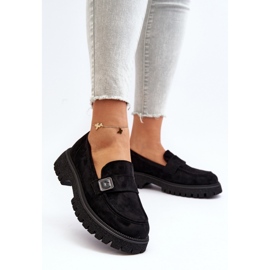 Step in style Mocassins Modèle Flanila 62124 Daim Noir - Entrez avec style le noir 2