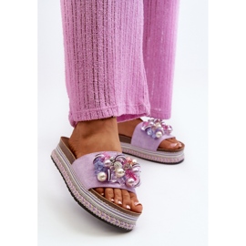 Step in style Sandale Tongs Modèle S.Barski HY077 Violet - Entrez avec style 2
