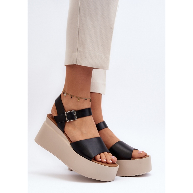 Step in style Sandales Modèle Geferia PS18 Noir - Entrez avec style le noir 1