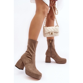 Step in style Bottes Modèle Adelles HP-340 Beige Foncé - Entrez avec style 1 Step in style Bottes Modèle Adelles HP-340 Beige Foncé - Entrez avec style 1