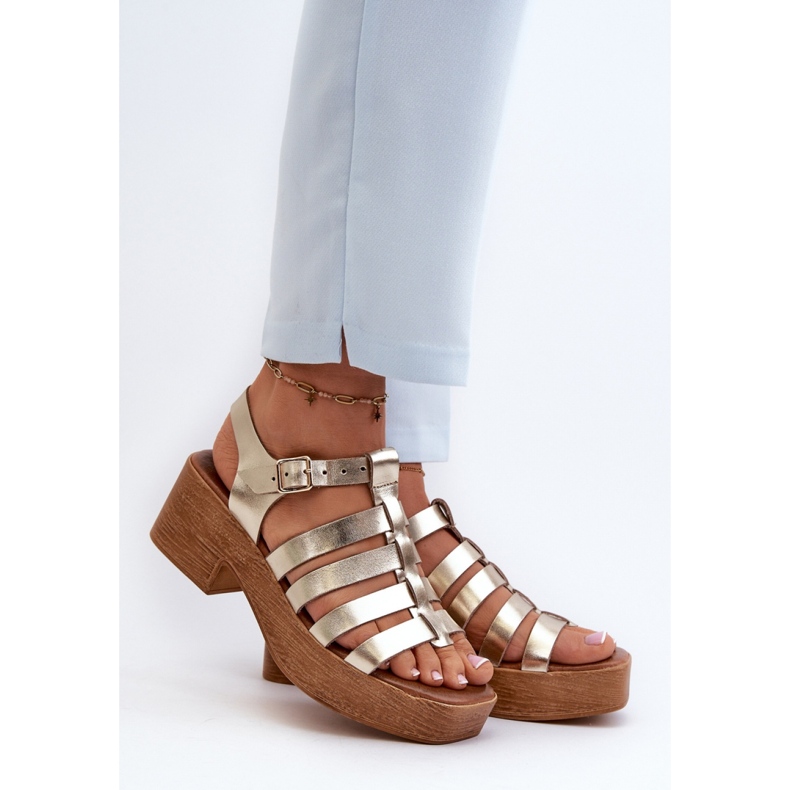 Step in style Sandales Modèle Zazoo 40410 Or - Entrez avec style jaune 1