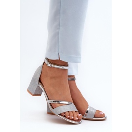 Step in style Sandales Modèle Ploemis 20244 Argent - Entrez avec style gris 1