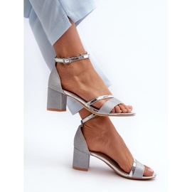Step in style Sandales Modèle Ploemis 20244 Argent - Entrez avec style gris 2