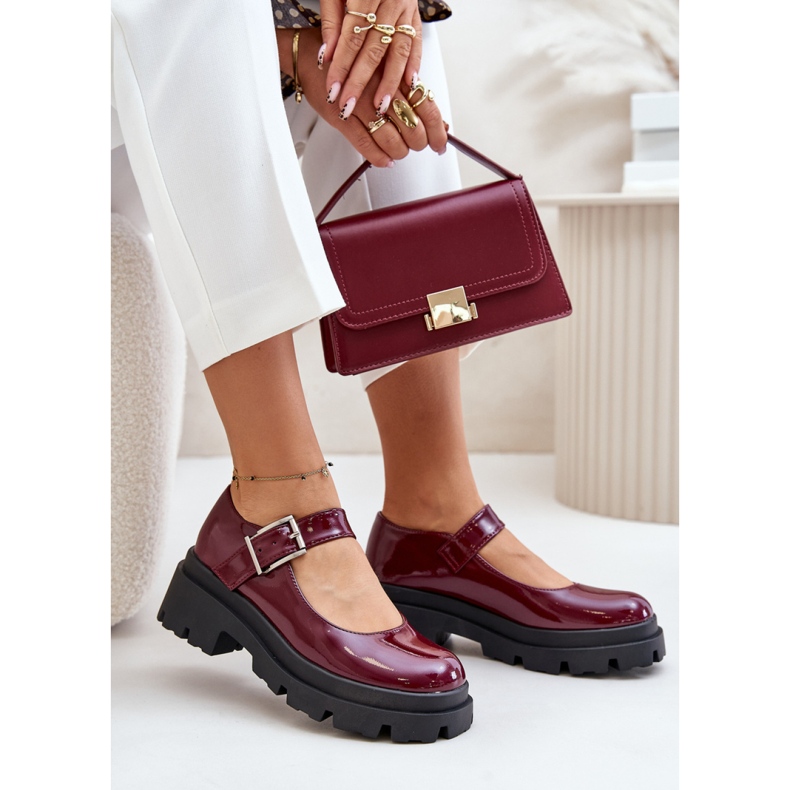 Step in style Chaussures Modèle Plikuria 1813-1 Bordo Lakier - Entrez avec style rouge 1