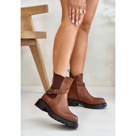 Step in style Bottines Chelsea Modèle Sergio Leone TR719-S Marron - Entrez avec style brun 1