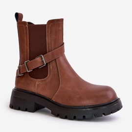 Step in style Bottines Chelsea Modèle Sergio Leone TR719-S Marron - Entrez avec style brun 2