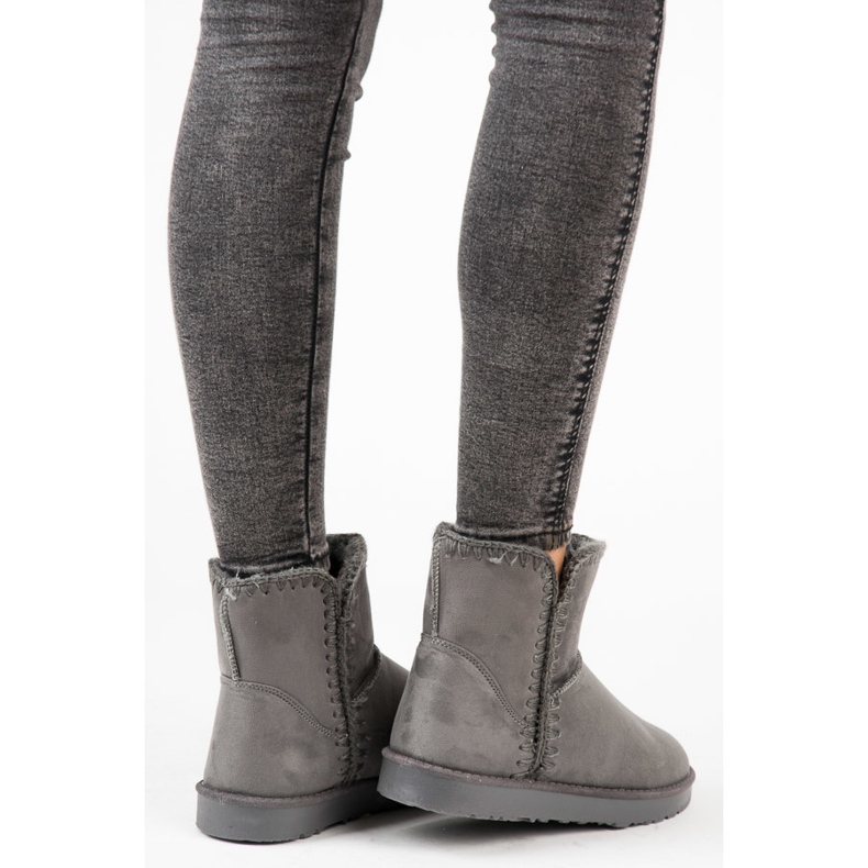 Bottes de neige en daim Kylie gris 1