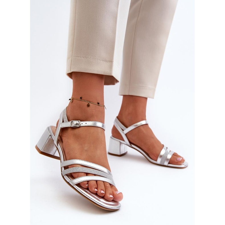 Step in style Sandales Modèle Sergio Leone SK046 Argent - Entrez avec style gris 1