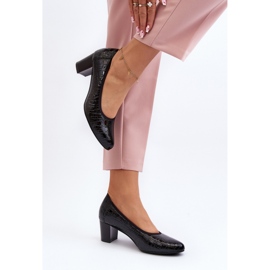 Vinceza Escarpins femme avec gaufrage décoratif Noir 2