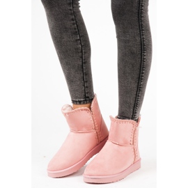 Bottes de neige en daim KYLIE rose 1 Bottes de neige en daim KYLIE rose 1