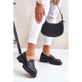 Mocassins pour femmes D&amp;A en cuir naturel Noir 1