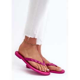 Tongs plates femme Zaxy Fuchsia rose 1