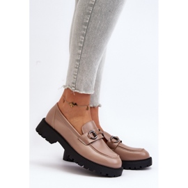Mocassins élégants pour femmes en éco-cuir Beige 1