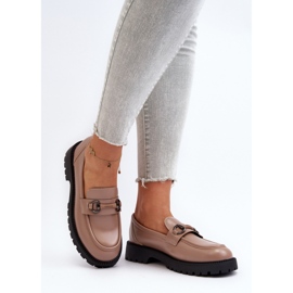 Mocassins élégants pour femmes en éco-cuir Beige 2 Mocassins élégants pour femmes en éco-cuir Beige 2