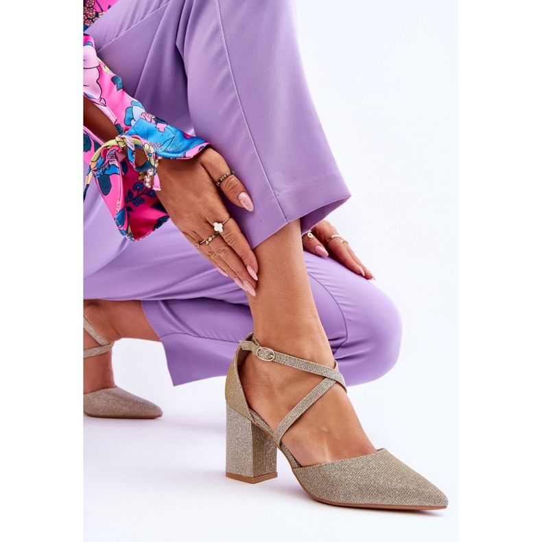 Step in style Escarpins Modèle Galaxy LY-9237-3 Or - Entrez avec style jaune 1